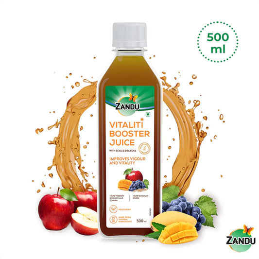 Zandu Vitality Booster Juice for Energy Vigour  Stress Relief 500ml