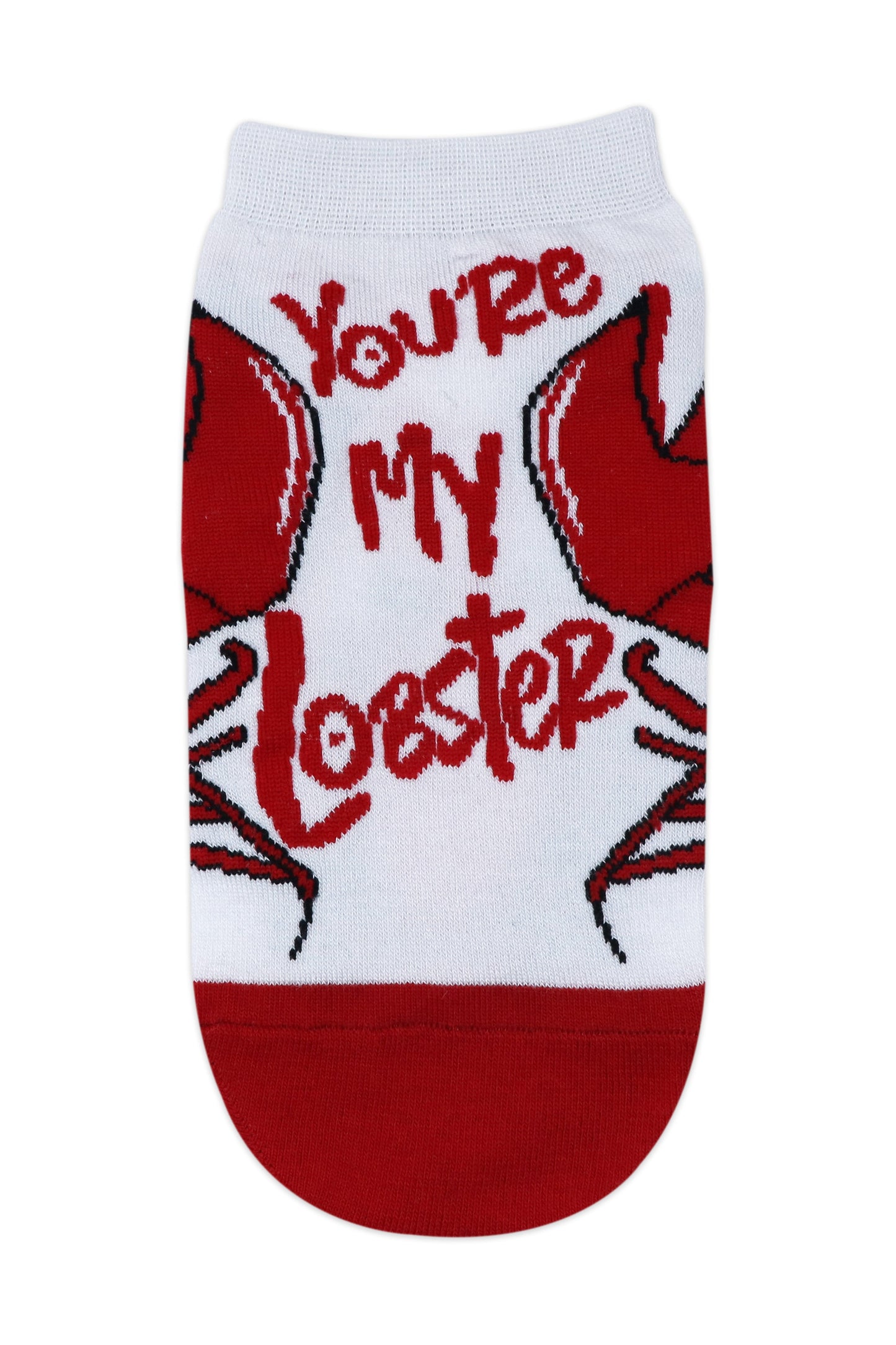 Balenzia x Friends  You are my lobster  Living my best life with friends Lowcut socks for women Pack of 2 Pairs1U - White