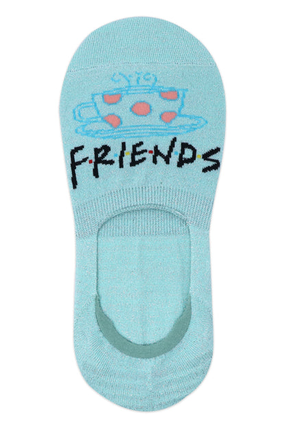 Balenzia x Friends Women-LoaferNo Show Socks Pack of 2 Pairs1U- Green Blue