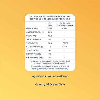 Premium Walnuts - Extra Light Halves Akhrot 200 g