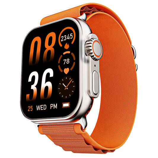 boAt Wave Glory Pro  Smartwatch with 1.96 AMOLED Display Premium Metal Body Bluetooth Calling SpO2 monitoring