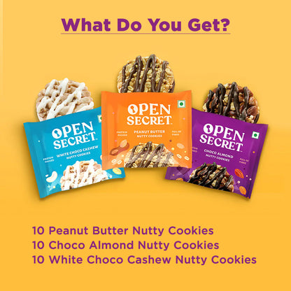 Open Secret Assorted Nutty Cookies- Pack of 30