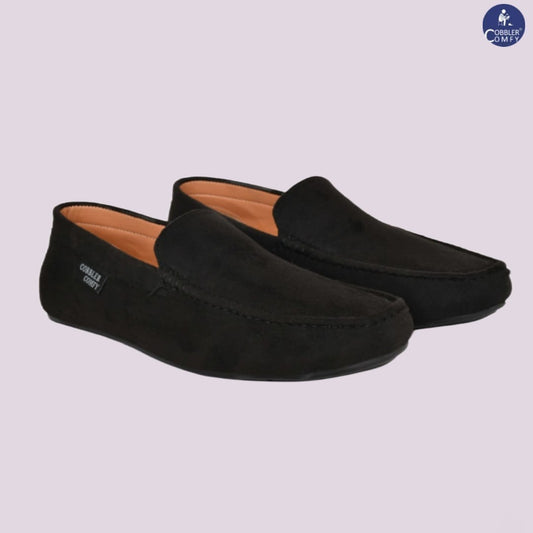 Classic Suede Moccasins for Men  Black