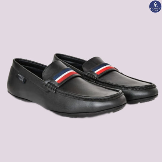 Luxury Loafers with Stripes for Men  Black