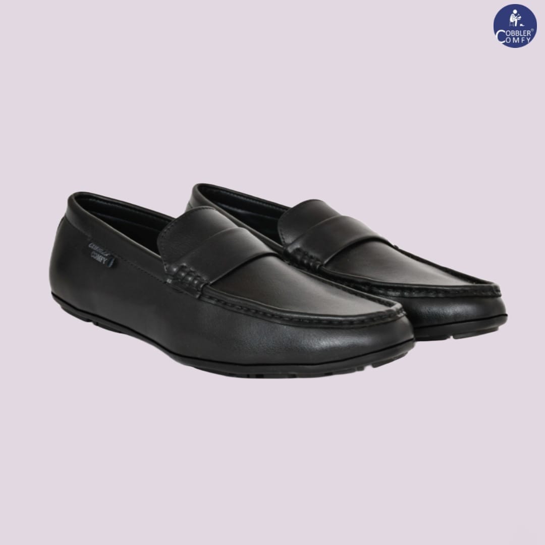 Classic Office-wear Moccasins for Men  Black