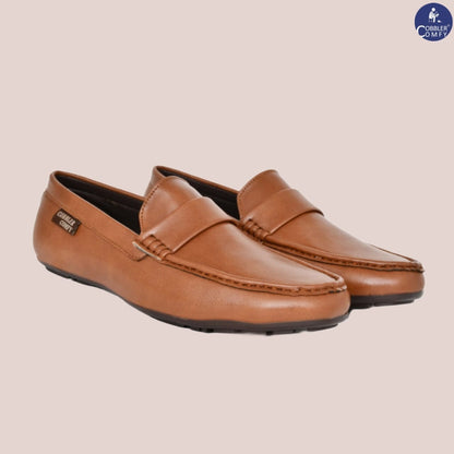 Classic Office-wear Moccasins for Men  Tan