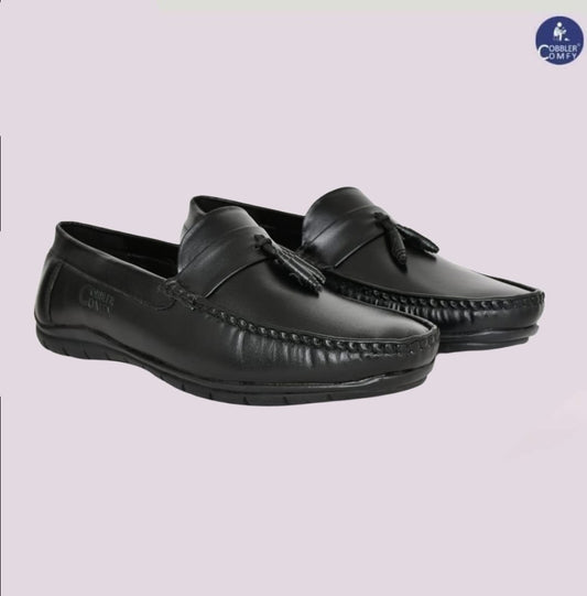 Beaded Tussled Moccasins for Men  Black