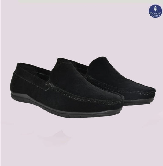 Velvet Pull-on Loafer for Men  Black