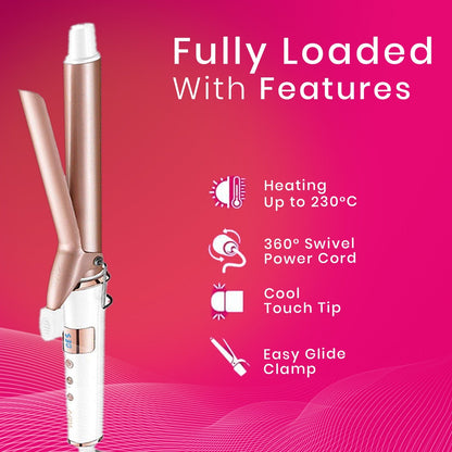 VGR V-578 Professional Electric Hair Curling Wand for Women White