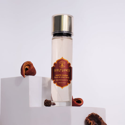 White Oudh Room  Linen Spray Made With Essential Oils