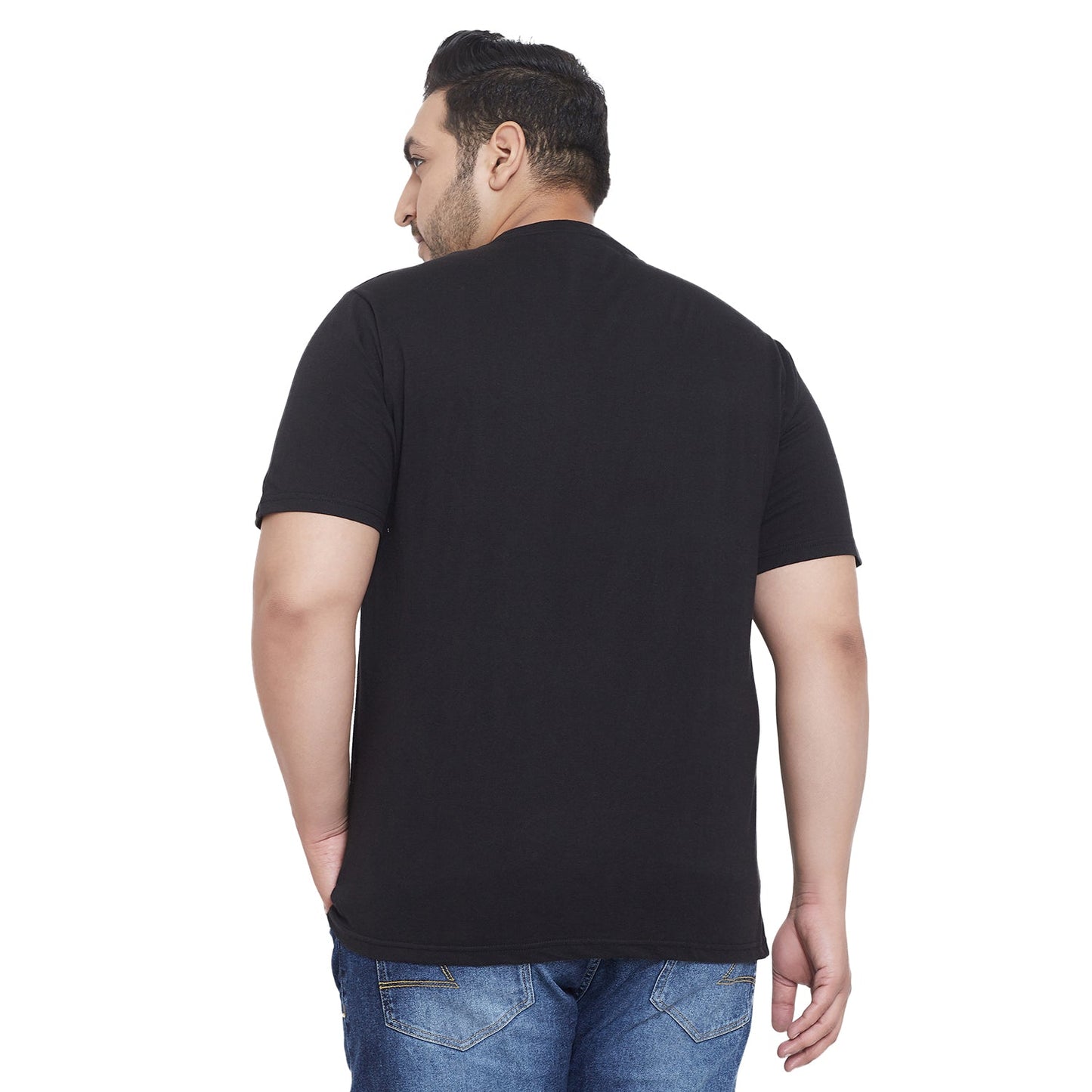 Men Plus Size Wing Printed Round Neck Tshirt