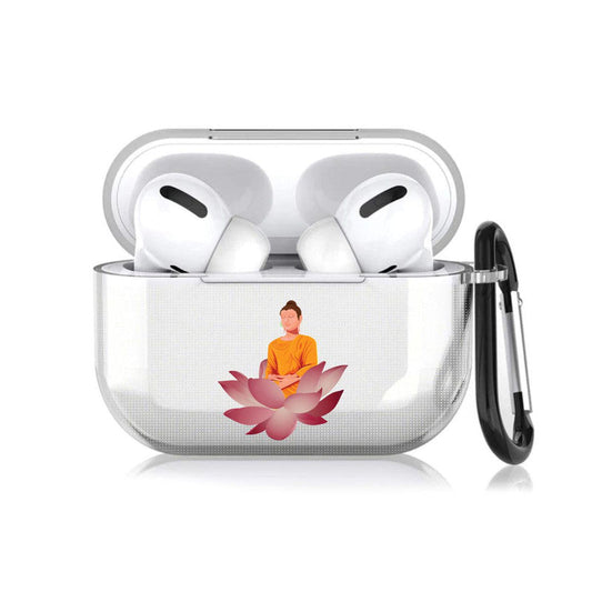 Meditating Transparent Printed Silicon Cover - Airpods Pro  Pro 2