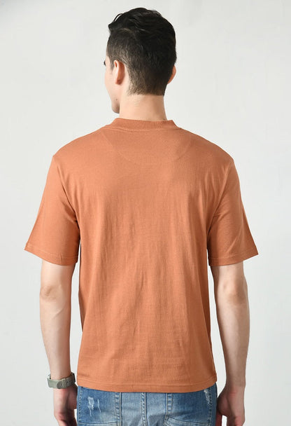 Drop Shoulder Crew Neck Tee High Rib Collar - Made in BCI Cotton