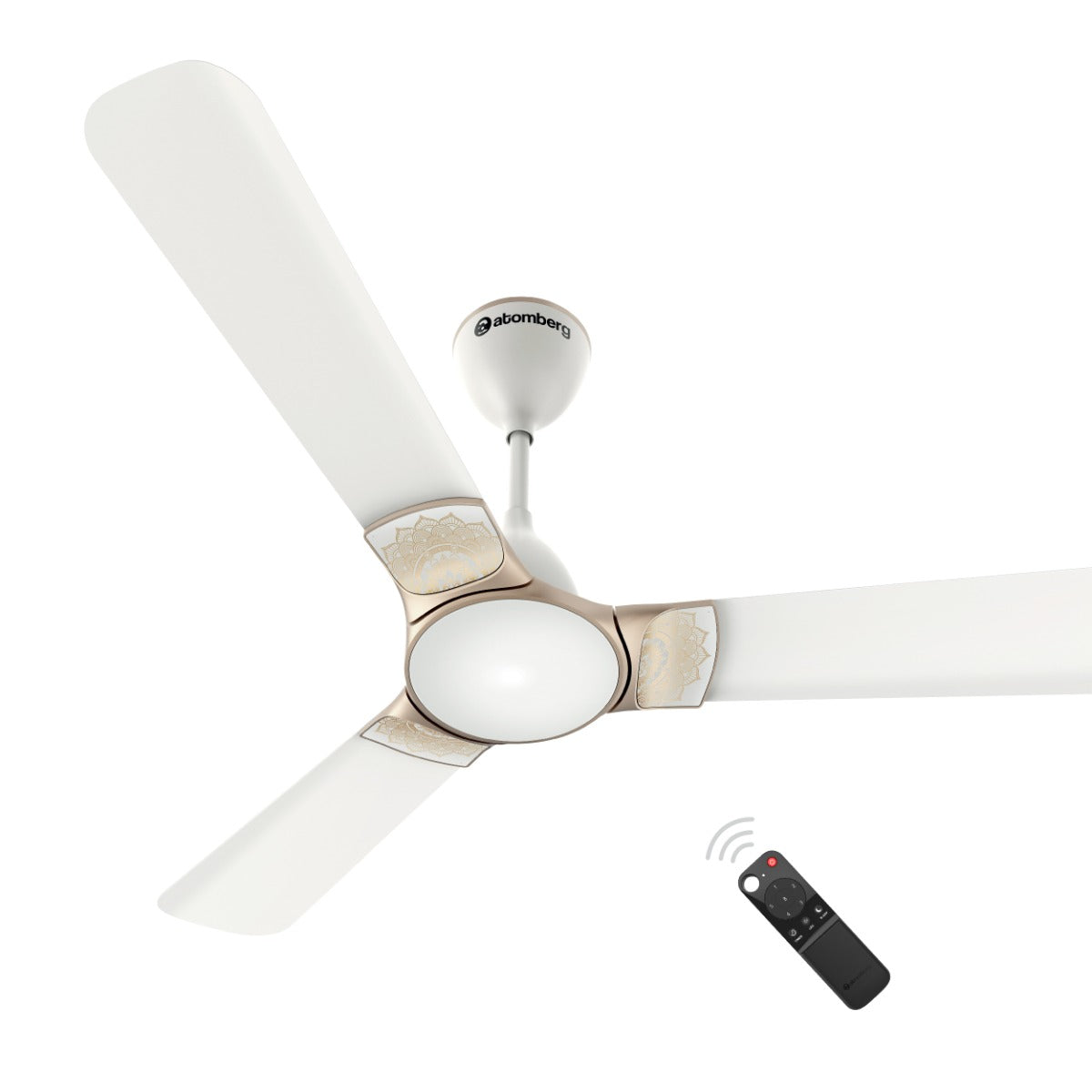 Atomberg Erica Smart IOT Enabled 1200 mm BLDC Motor with Remote 3 Blade Ceiling FanSnow white