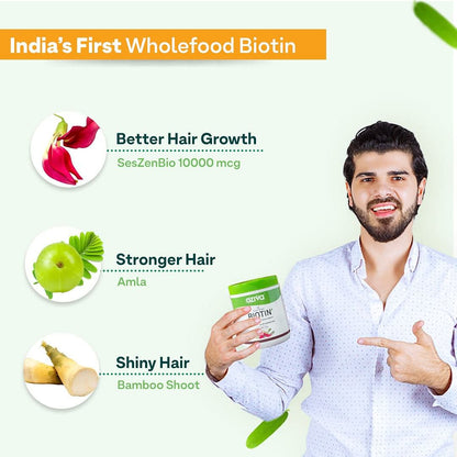 OZiva Plant Based Biotin Support Hairfall Control  Healthier Skin