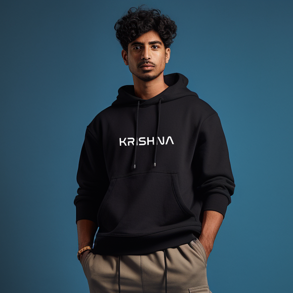 Krishna Printed Hoodie for Men