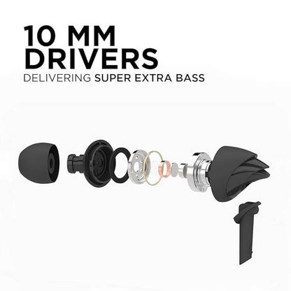 boAt BassHeads 100 in-Ear Wired Headphones with Mic