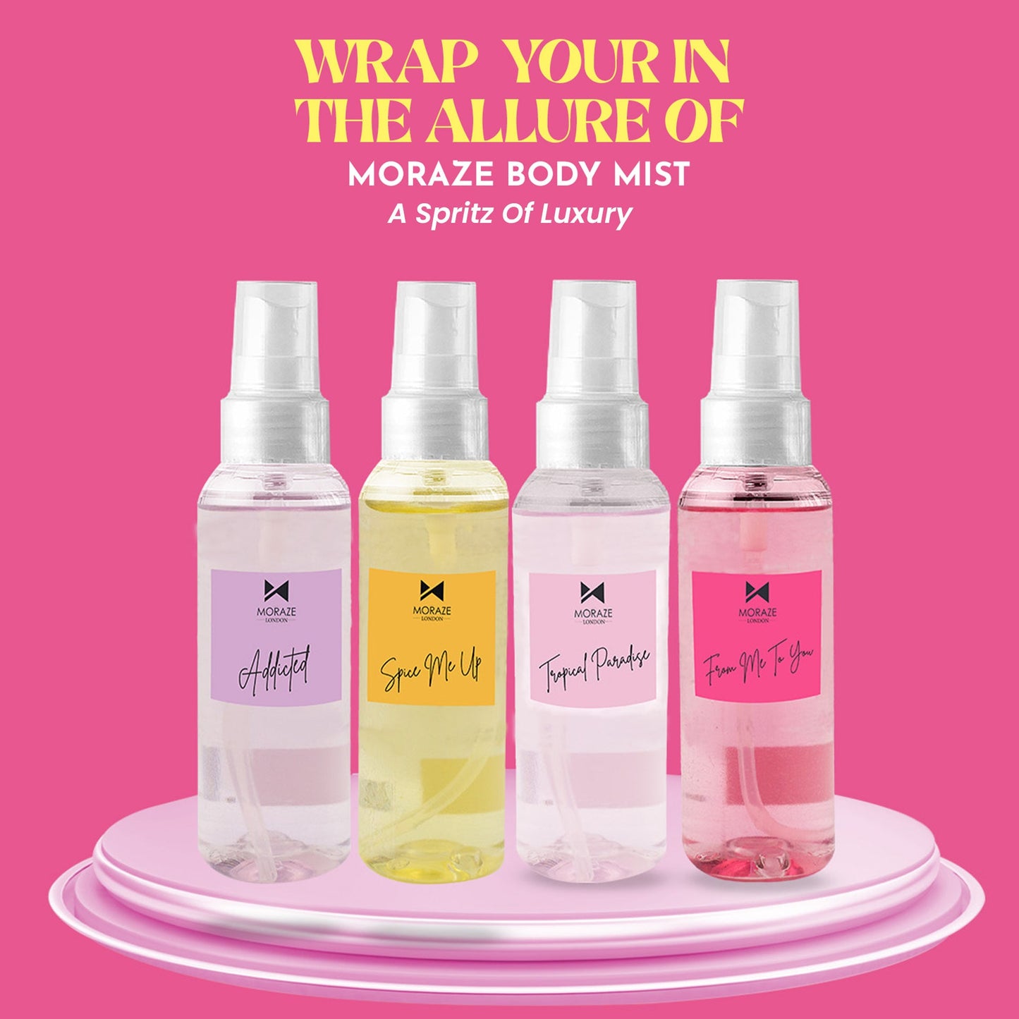 1 Luxury Body Mist Fragrances- Pack of 4.