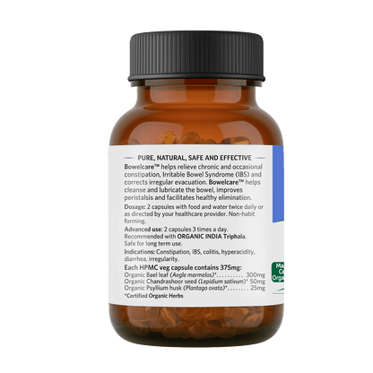 ORGANIC INDIA Bowelcare 60 Veg Capsules