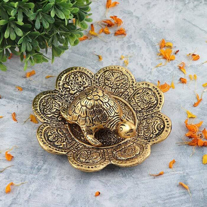 Brass Tortoise For Vastu Feng Shui and Good Luck Decorative Showpiece