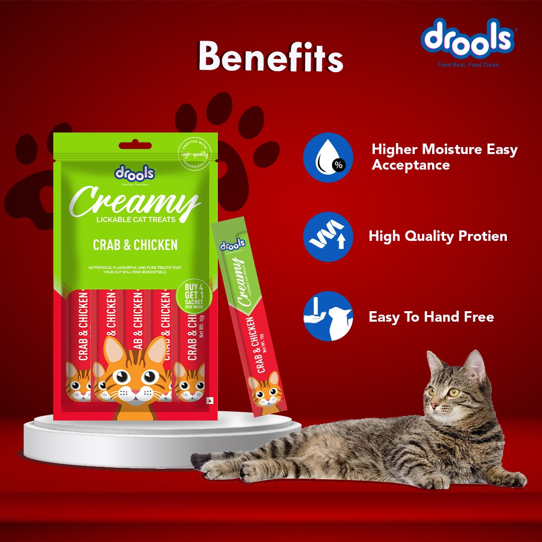 Drools Tuna  Bunito Crab  Chicken and Real Chicken Creamy Cat Treats Combo