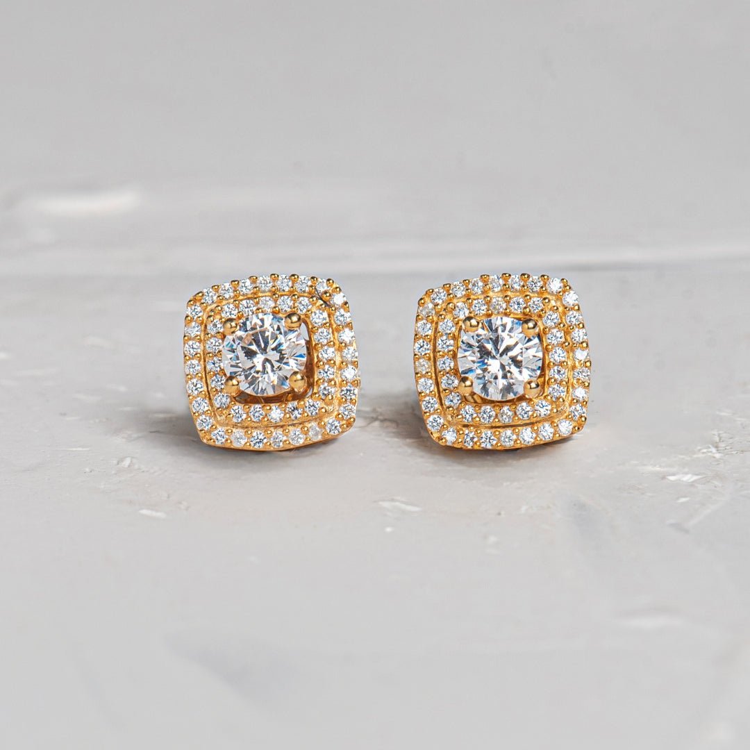 Cushion Diamond Jacket Earrings