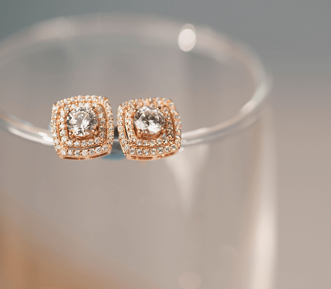 Cushion Diamond Jacket Earrings