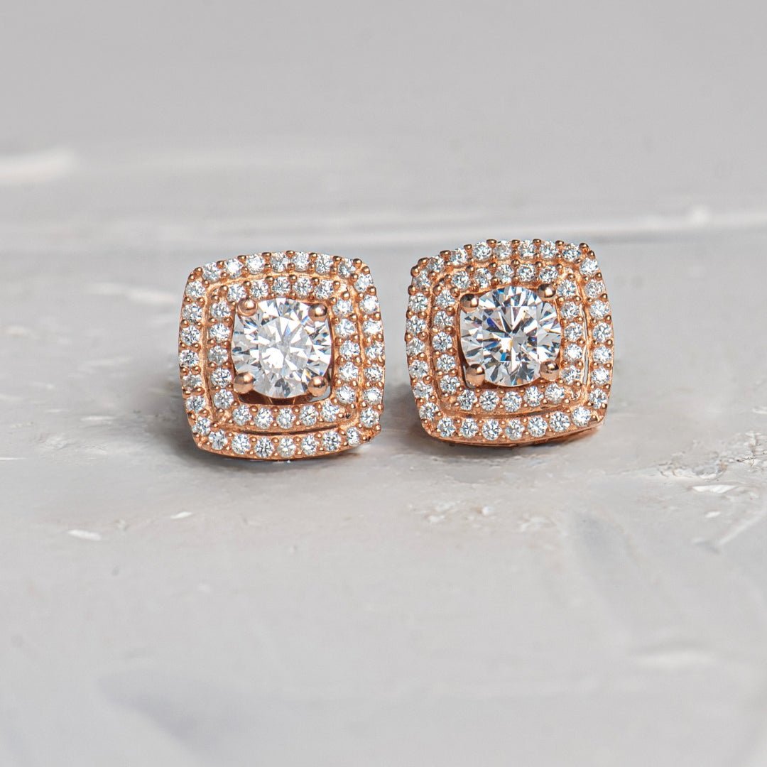 Cushion Diamond Jacket Earrings