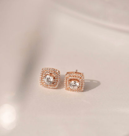 Cushion Diamond Jacket Earrings