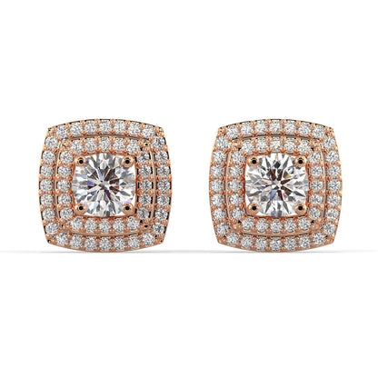 Cushion Diamond Jacket Earrings