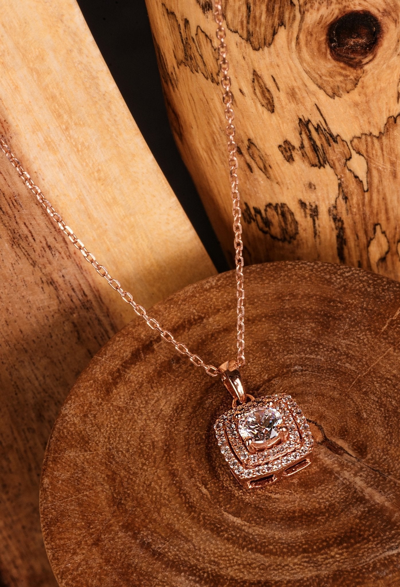 Cushion Diamond Pendant Necklace