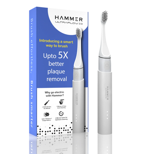 Hammer Ultra Flow 2.0 Premium Electric Toothbrush with 2 Replaceable Heads