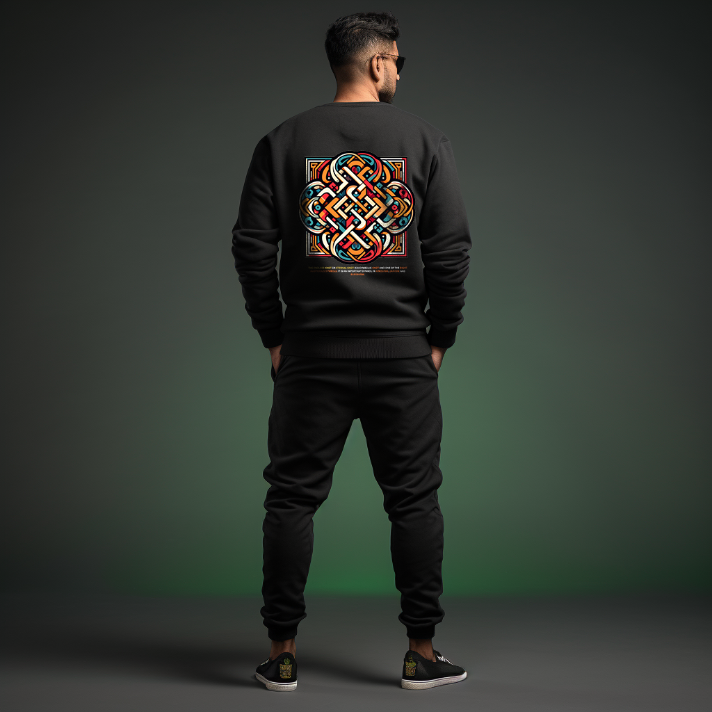 Endless Knot Printed Sweatshirt for Men