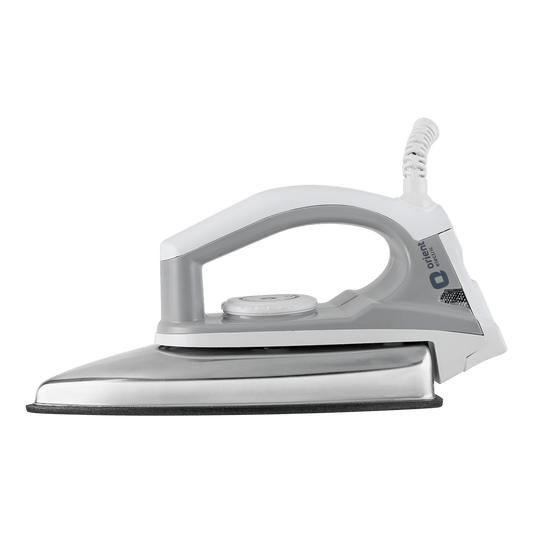 Enduro Non-stick Dry Iron for Clothes (Grey-White)