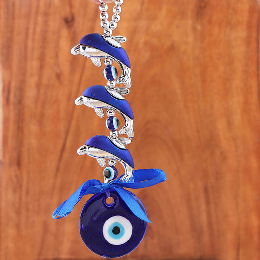 Money fengshui Three Dolphin Evil Eye Hanging for Home