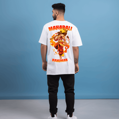 Mahabali Hanuman Ji Oversized Printed Tshirt for Men