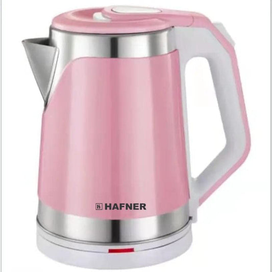 Hafner Electric Kettle with Stainless Steel BodyUsed for boiling Water Making tea and coffee Instant noodles Soup etc. 1500 Watt Pink2 litre