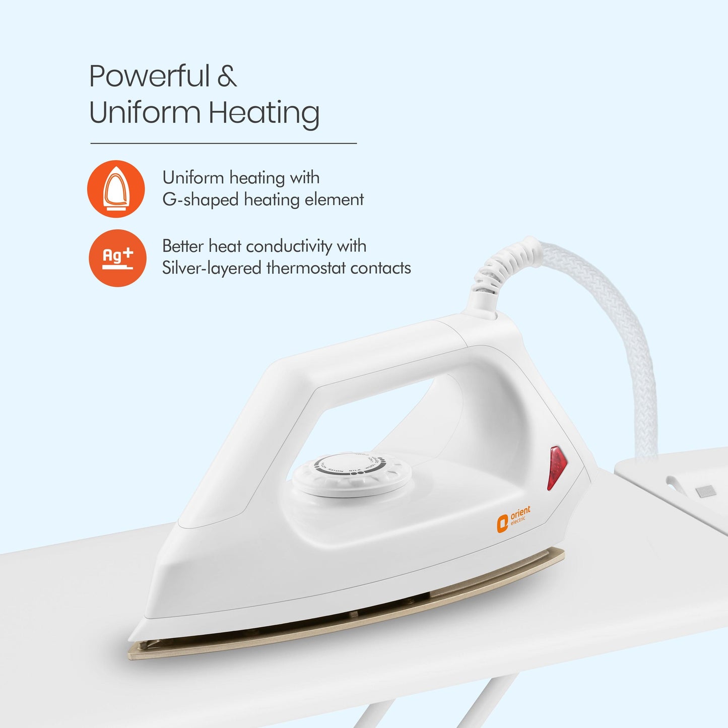 Fabrismooth Non-Stick Dry Iron (White)