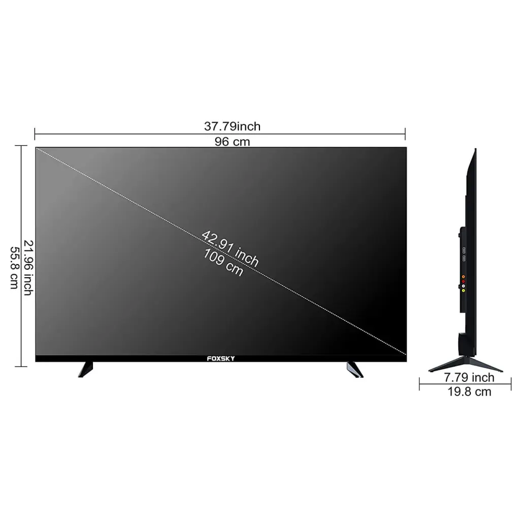 Foxsky 108 cm 43 inches Full HD Smart LED TV 43FS-VS Frameless Edition  With Voice Assistant