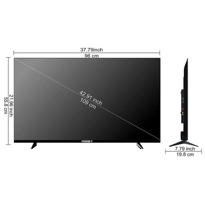 Foxsky 108 cm 43 inches Full HD Smart LED TV 43FS-VS Frameless Edition  With Voice Assistant