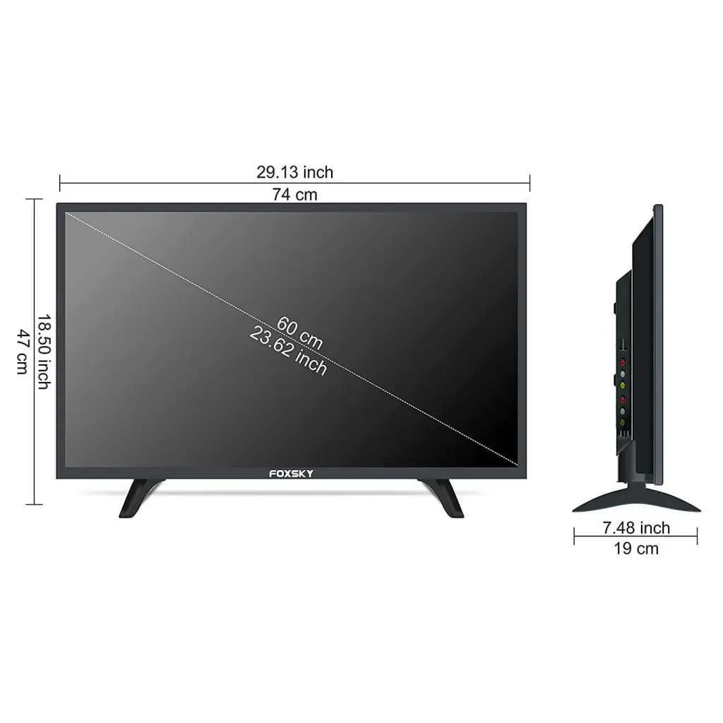 Foxsky 60.96 cm 24 inch HD Ready LED TV 24FSN With A Grade Panel slim bezels