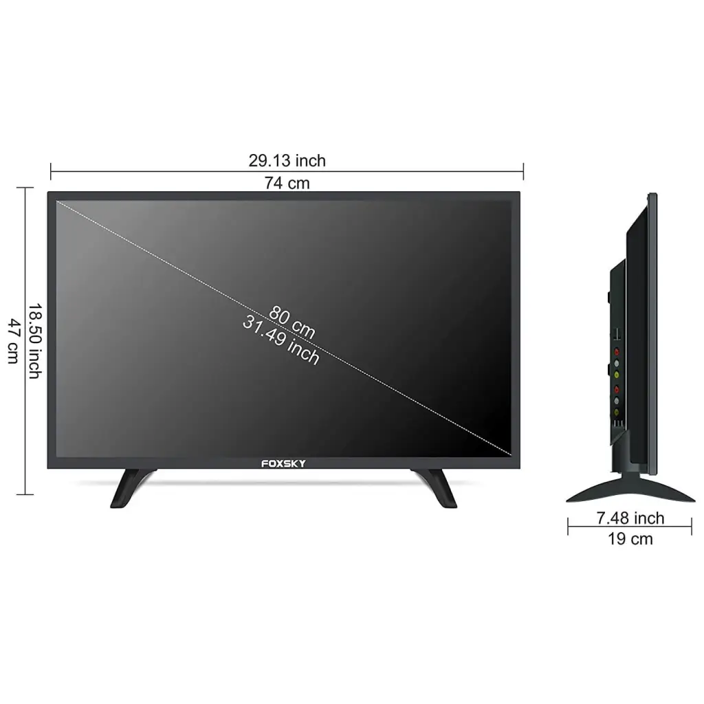 Foxsky 80 cm 32 inches HD Ready LED TV 32FSN With A Grade Panel slim bezels