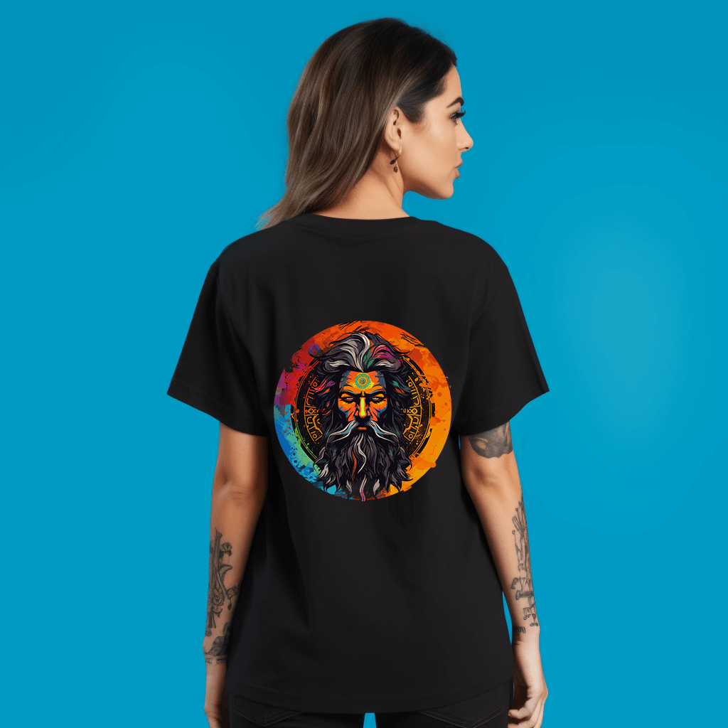 Aghori Printed Oversized T Shirts For Girls