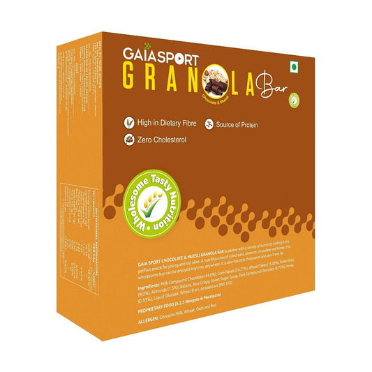 Gaia Granola Bar Chocolate and Muesli 30g Pack of 12