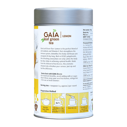 Gaia Leaf Green Tea Caddy-Lemon 100g