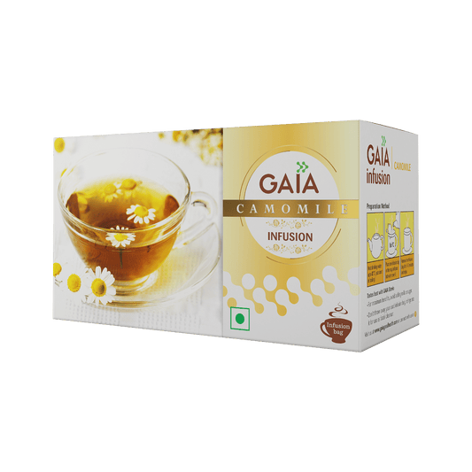 Gaia Green Tea  Camomile-25 Tea Bags