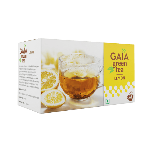 Gaia Green Tea  Lemon-25 Tea Bags