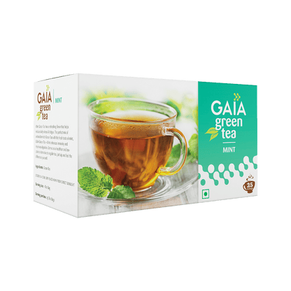 Gaia Green Tea  Mint-25 Tea Bags