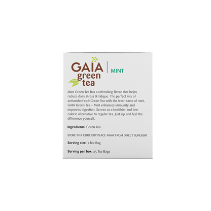 Gaia Green Tea  Mint-25 Tea Bags