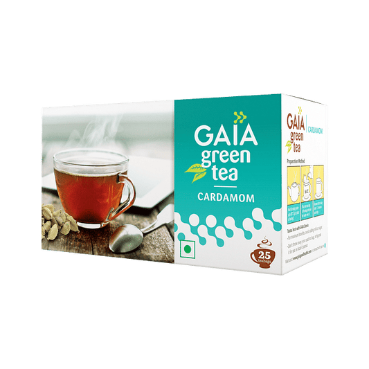 Gaia Green Tea  Cardamom -25 Tea Bag